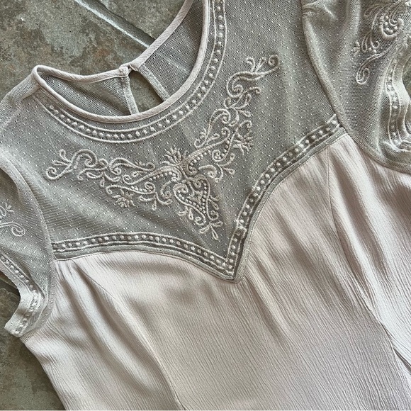 ⭐️BOGO FREE⭐️ MAURICE’S Sheer Top Trapeze Dress with Mesh Yoke Medium - Picture 6 of 12